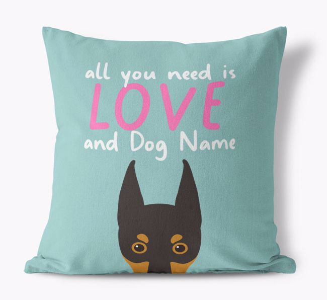 All You Need Is Love: Personalized {breedFullName} Canvas Pillow